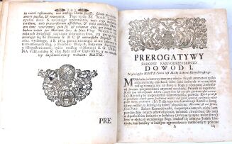 SZYMAK- PREROGATYWA ZAKONU KAZNODZIEYSKIEGO Wilno 1755 - 6