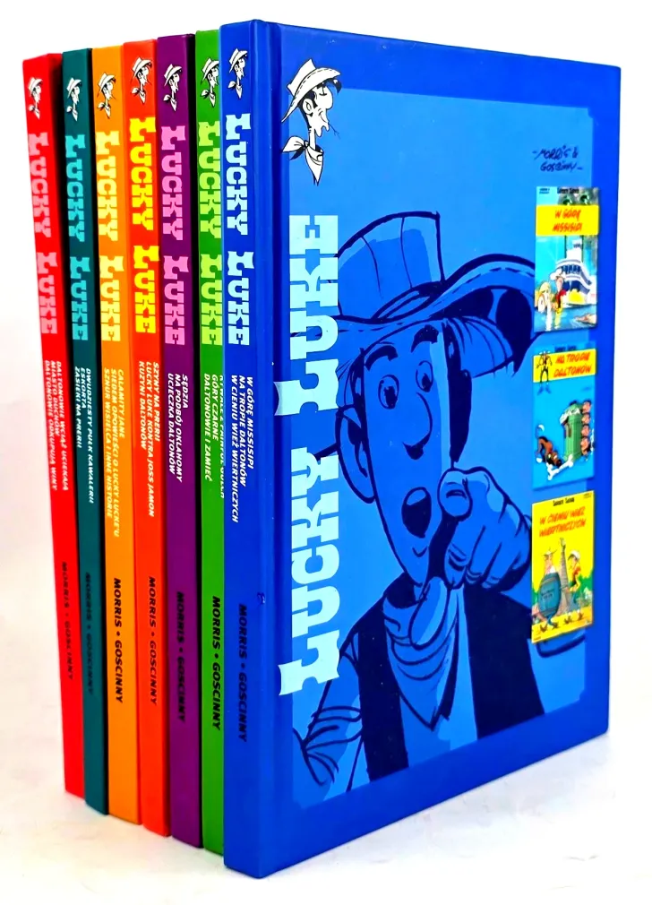 GOSCINNY, MORRIS – LUCKY LUKE. INTEGRALE. TOMY 1–7. WYDANIA PIERWSZE