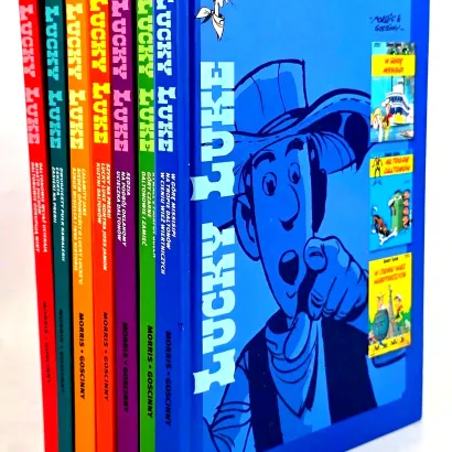 GOSCINNY, MORRIS – LUCKY LUKE. INTEGRALE. TOMY 1–7. WYDANIA PIERWSZE