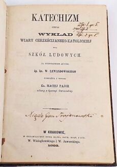 LEWANDOWSKI - KATECHIZM wyd. 1868 - 2