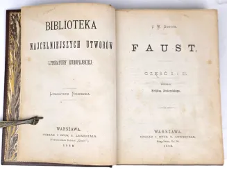 GOETHE- FAUST pierwsze pol. tłumaczenie całości, 1880 - 8