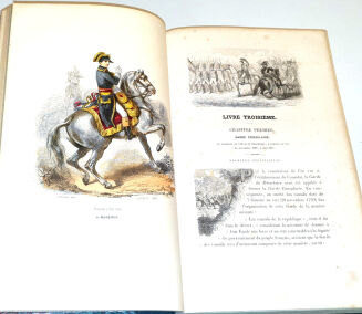 [MUNDURY WOJSK NAPOLEOŃSKICH] SAINT-HILAIRE- HISTOIRE ANECDOTIQUE, POLITIQUE ET MILITAIRE DE LA GARDE IMPERIALE wyd. 1847,  39 akwarel, Napoleon - 6