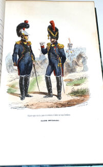 [MUNDURY WOJSK NAPOLEOŃSKICH] SAINT-HILAIRE- HISTOIRE ANECDOTIQUE, POLITIQUE ET MILITAIRE DE LA GARDE IMPERIALE wyd. 1847,  39 akwarel, Napoleon - 10