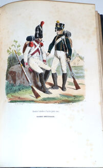 [MUNDURY WOJSK NAPOLEOŃSKICH] SAINT-HILAIRE- HISTOIRE ANECDOTIQUE, POLITIQUE ET MILITAIRE DE LA GARDE IMPERIALE wyd. 1847,  39 akwarel, Napoleon - 14