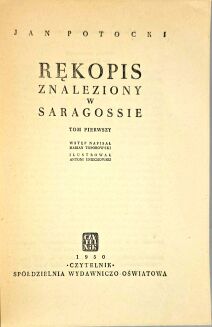POTOCKI - RĘKOPIS ZNALEZIONY W SARAGOSSIE t.1-3 [komplet w 1 wol.] wyd. 1950r. ilustrował Antoni Uniechowski - 8