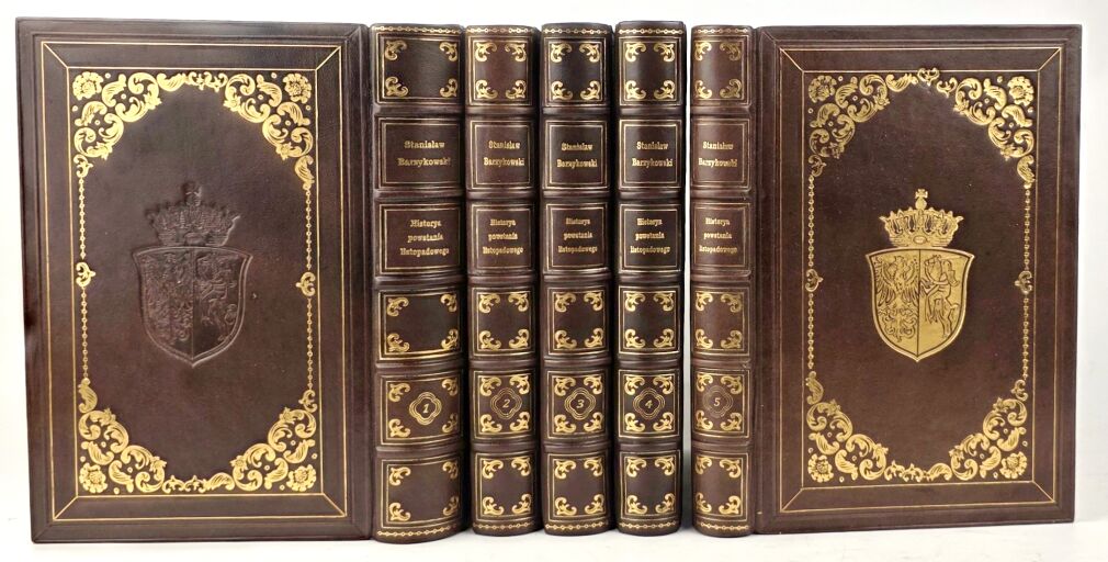 BARZYKOWSKI - HISTORYA POWSTANIA LISTOPADOWEGO t.1-5 [komplet w 5 wol.] Poznań 1883-1884.