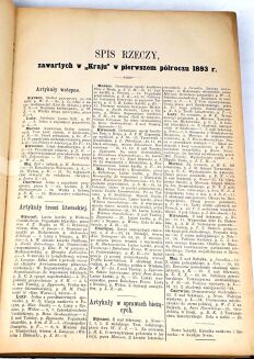 PLITZ- KRAJ Pismo polityczne, społeczne i literackie 1893 [półrocznik]. z biblioteki Alfonsa Parczewskiego h. Nałęcz - 3