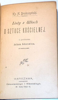 BRYKCZYŃSKI - O SZTUCE KOŚCIELNEJ - 3