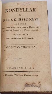 [CONDILLAC] KONDYLLAK- O NAUCE HISTORYI  cz.1 1812. Pierwsze polskie wydanie! - 4