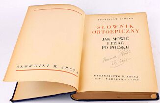 SZOBER- SŁOWNIK ORTOEPICZNY. Jak mówić i pisać po polsku. Warszawa 1937 - 3