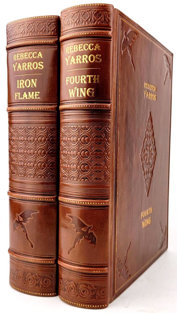 Iron Flame, Fourth Wing: Leather Bound, Gold Embossed - Numbered Copy