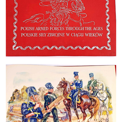 DZIEWANOWSKI, KUKIEL- POLSKIE SIŁY ZBROJNE W CIĄGU WIEKÓW oprawa wydawnicza BARWNE TABLICE wyd. Londyn 1944r.
