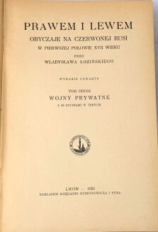 ŁOZIŃSKI- PRAWEM I LEWEM t.1-2 [komplet w 2 wol.] wyd. 1931 - 8