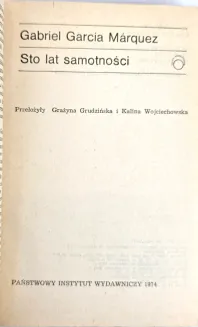 MARQUEZ - STO LAT SAMOTNOŚCI wyd.1 - 6