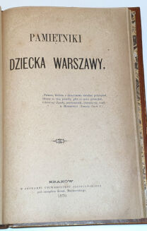WÓJCICKI - PAMIĘTNIKI DZIECKA WARSZAWY varsovianum - 5