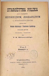 BALIŃSKI, LIPIŃSKI- STAROŻYTNA POLSKA t. I-IV [komplet w 4 wol.] wyd. 1885-6, mapa, skóra - 2