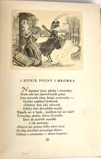 LA FONTAINE- BAJKI, il. Grandeville, luksusowa oprawa skórzana - 10