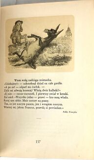 LA FONTAINE- BAJKI, il. Grandeville, luksusowa oprawa skórzana - 12