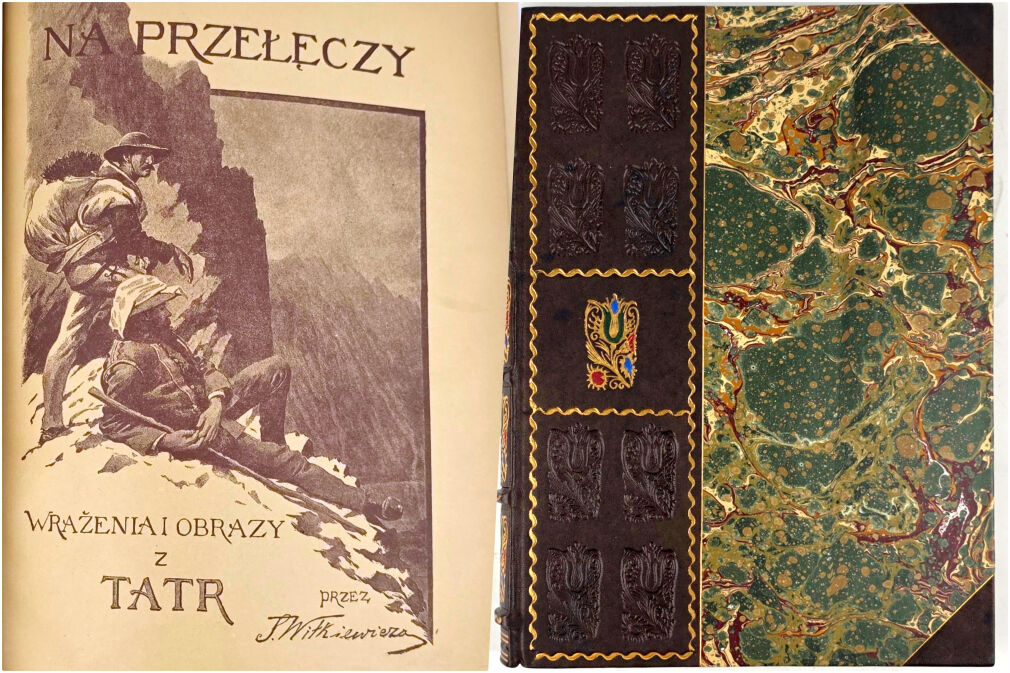 WITKIEWICZ - NA PRZEŁĘCZY 1891r. drzeworyty, piękna oprawa