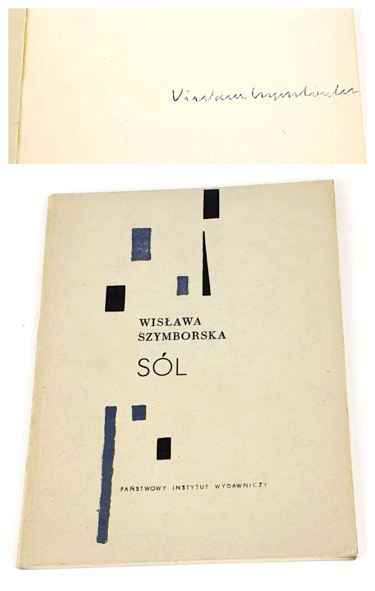 SZYMBORSKA- SÓL wyd.1, autograf Autorki 1962