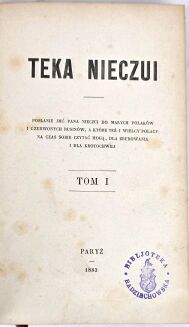 KACZKOWSKI - TEKA NIECZUI. Paryż 1883, dekoracyjny półskórek z epoki - 7