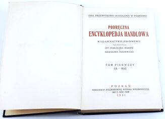 PODRĘCZNA ENCYKLOPEDIA HANDLOWA T. 1-3 wyd. 1931 - 3