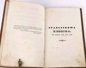 KRASZEWSKI- SZKICE OBYCZAJOWE I HISTORYCZNE. Powieść piąta. Wyd.1.  Egzemplarz z biblioteki Leopolda Kronenberga WILNO 1841 - 4