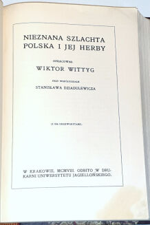 WITTYG – NIEZNANA SZLACHTA POLSKA I JEJ HERBY wyd. 1908 - 3