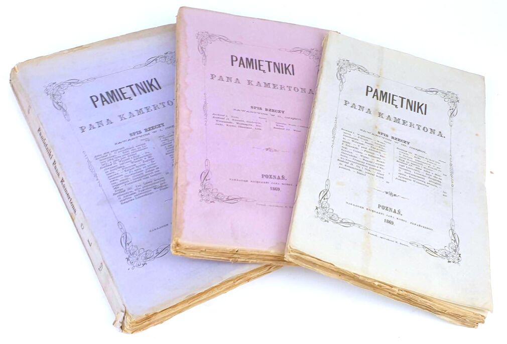 POTOCKI - PAMIĘTNIKI PANA KAMERTONA przezL. P. Cz. 1-2 (w 3 wol.).
