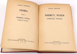 DMOWSKI - PISMA 9 wol. 1938r. OPRAWA WYDAWNICZA, list kardynała Józefa Glempa - 3
