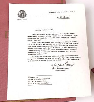 DMOWSKI - PISMA 9 wol. 1938r. OPRAWA WYDAWNICZA, list kardynała Józefa Glempa - 2