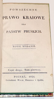 POWSZECHNE PRAWO KRAIOWE DLA PAŃSTW PRUSKICH Cz. 2,t.1 1826 - 4