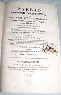 SAY- WYKŁAD EKONOMII POLITYCZNEY t.1-2 komplet wyd.1821 - 4