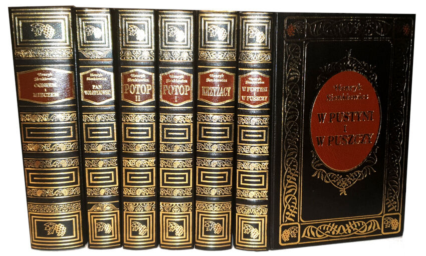 SIENKIEWICZ- DZIEŁA: TRYLOGIA i inne ZŁOTA OPRAWA