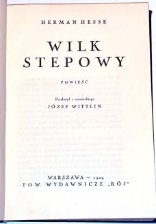 HESSE- WILK STEPOWY I wyd. 1929r. OPRAWA - 2