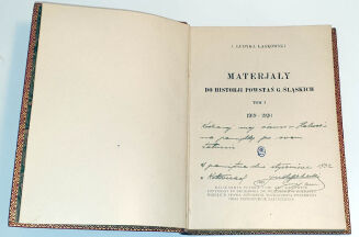 LUDYGA-LASKOWSKI - MATERJAŁY DO HISTORJI POWSTAŃ ŚLĄSKICH t. I 1919-1920 oprawa luksusowa skóra z epoki, futerał  - 5