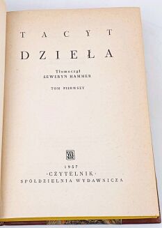 TACYT - DZIEŁA t.1-2 [komplet w 2 wol.] 1957 - 3
