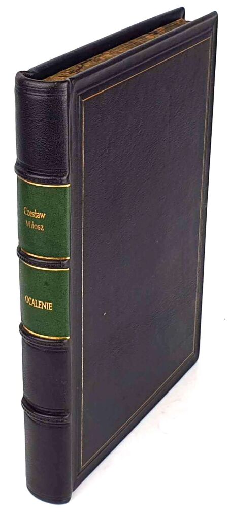 MIŁOSZ- OCALENIE wyd.1 z 1945r. oprawa luksusowa skóra