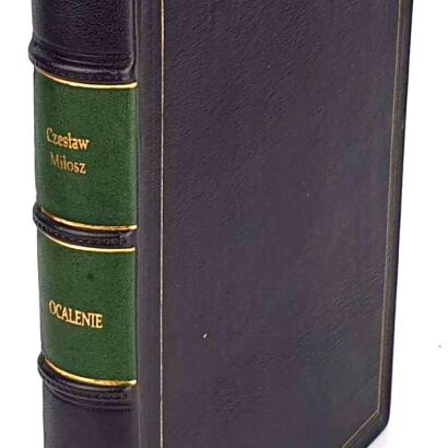 MIŁOSZ- OCALENIE wyd.1 z 1945r. oprawa luksusowa skóra
