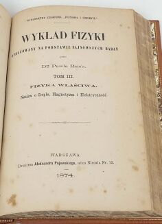REIS - WYKŁAD FIZYKI t.1-3 [komplet w 1 wol.] Warszawa 1874 - 11
