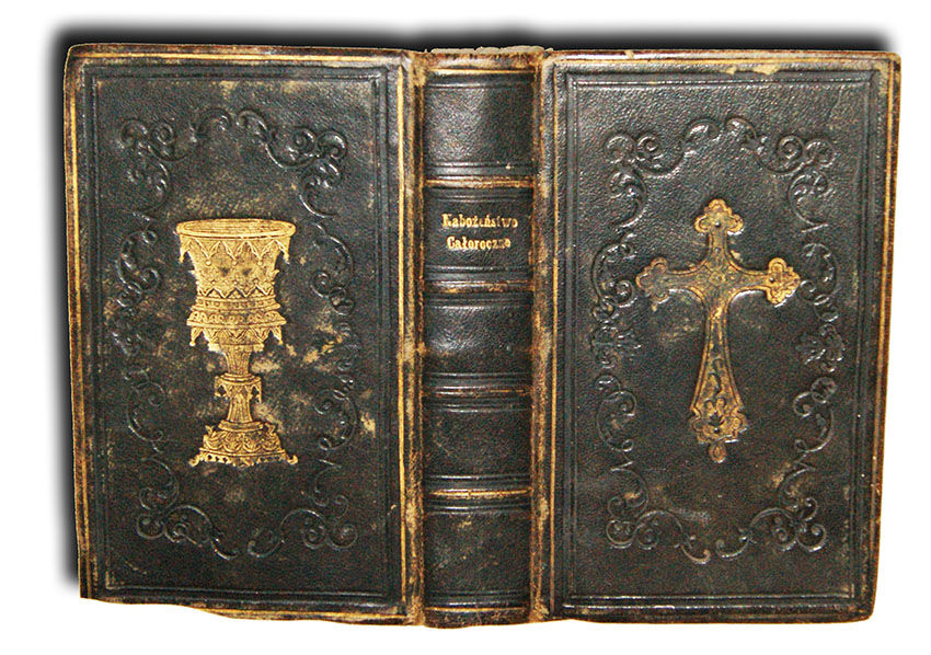 KŁOCZKOWSKI- NABOŻEŃSTWO COROCZNE DLA KATOLIKÓW wyd. 1867 skóra
