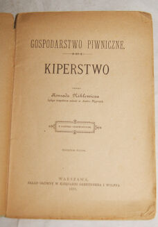 NIKLEWICZ- KIPERSTWO z licznemi drzeworytami 1895r. - 2