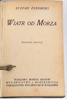 ŻEROMSKI- WIATR OD MORZA wyd. 1922. Oprawa Robert Jahoda - 3