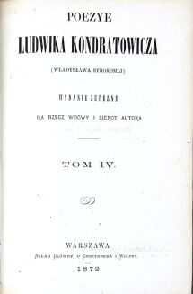 KONDRATOWICZ [SYROKOMLA]-  POEZYE 10 wol. [komplet] 1872 - 5