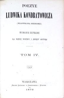 KONDRATOWICZ [SYROKOMLA]-  POEZYE 10 wol. [komplet] 1872 - 6