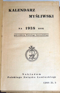 KALENDARZ MYŚLIWSKI 1938 - 3