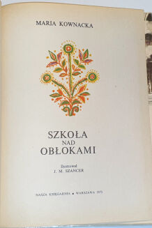 KOWNACKA- SZKOŁA NAD OBŁOKAMI wyd. 1972 - 2