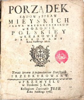 GROICKI - ZBIÓR ROZPRAW DOTYCZĄCYCH MAGDEBURSKIEGO PRAWA MIEJSKIEGO Przemyśl 1760 - 3
