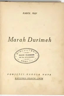 MAY - MARAH DURIMEH. Pierwsze polskie wydanie, Lwów 1930 - 3