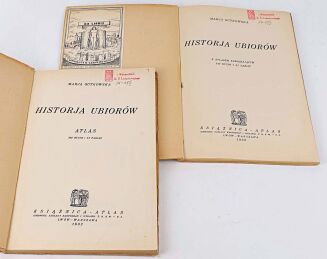 GUTKOWSKA- HISTORJA UBIORÓW wyd. 1932 - 2